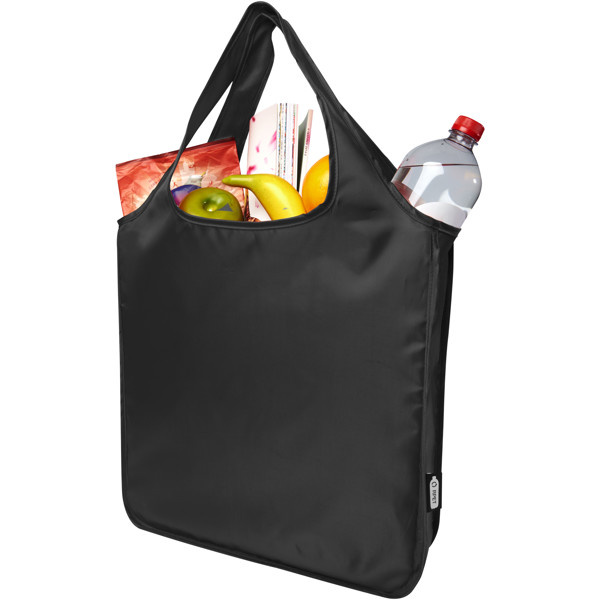 Ash RPET large foldable tote bag 14L - Black
