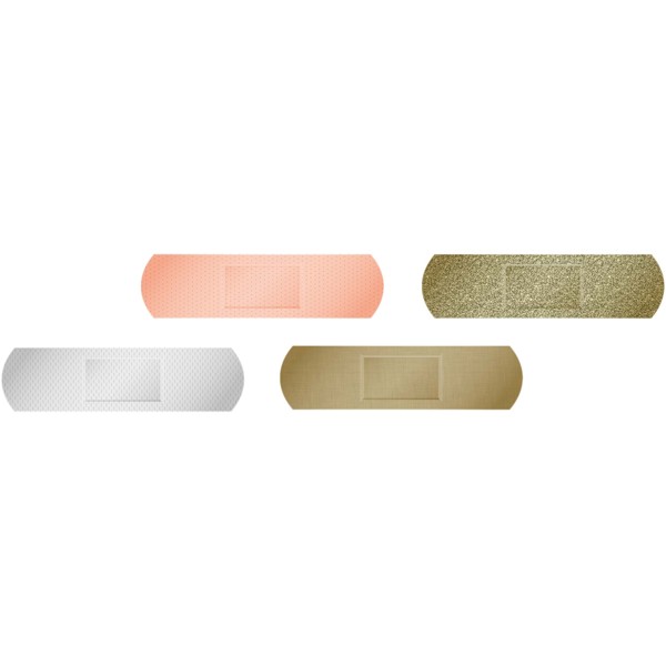 10-pieces plasters with full colour printed paper pouch - White