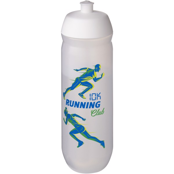 HydroFlex™ Clear 750 ml squeezy sport bottle - White / Frosted Clear