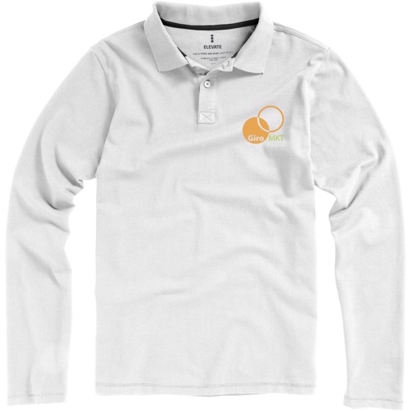 Polo de manga larga para hombre "Oakville" - Blanco / 3XL
