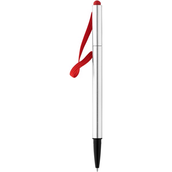 Stretch ballpoint pen with elastic strap