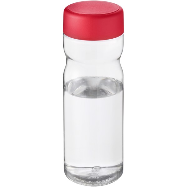 H2O Active® Base 650 ml screw cap water bottle - Průhledná / Červená s efektem námrazy
