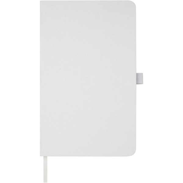 Fabianna crush paper hard cover notebook - White