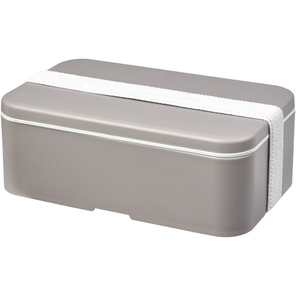 MIYO Renew 700 ml single layer lunch box - Pebble Grey / White