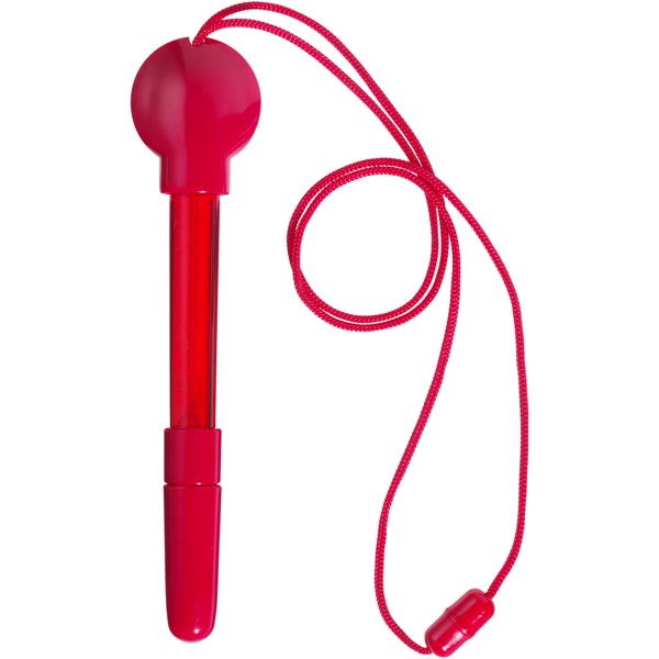 Pompero con bolígrafo "Bubbz" - Rojo