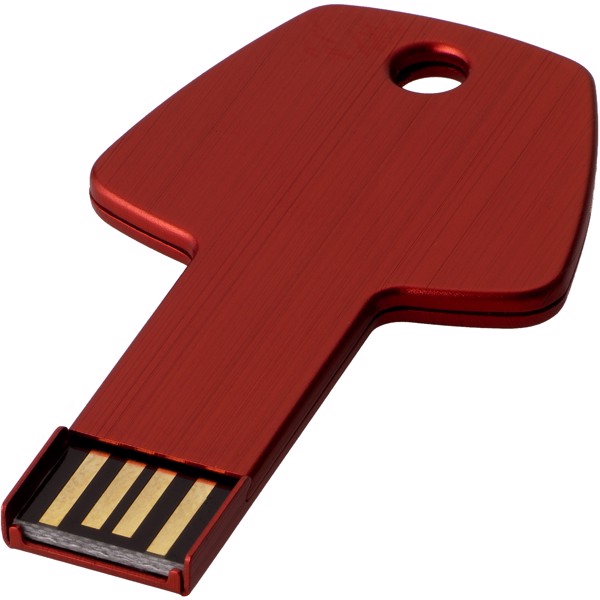 USB disk Key, 4 GB - Červená s efektem námrazy