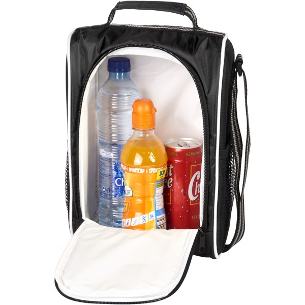 Sporty insulated lunch cooler bag - Solid black