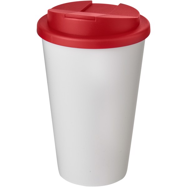 Termo hrnek Americano®  350 ml  s  uzávěrem odolným proti rozlití - Bílá / Červená s efektem námrazy