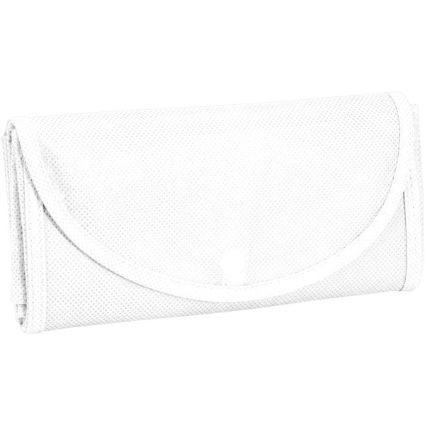 Skládaná netkaná taška - Bílá