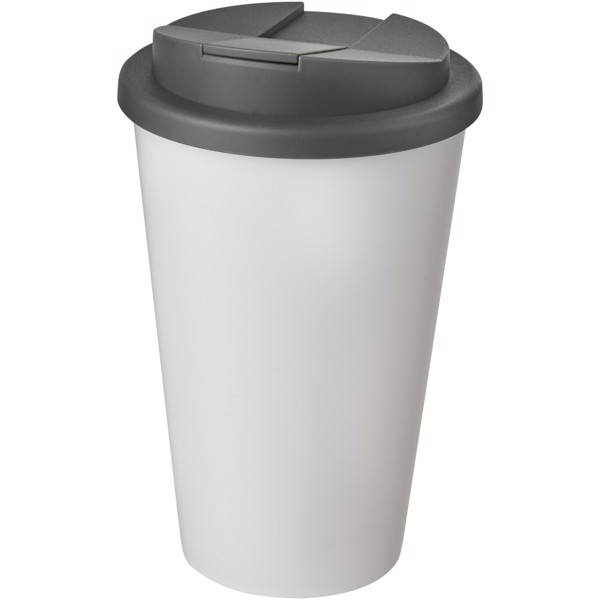 Americano® vaso 350 ml con tapa antigoteo - Blanco / Gris