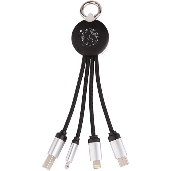 SCX.design C16 ring light-up cable - Solid black / White