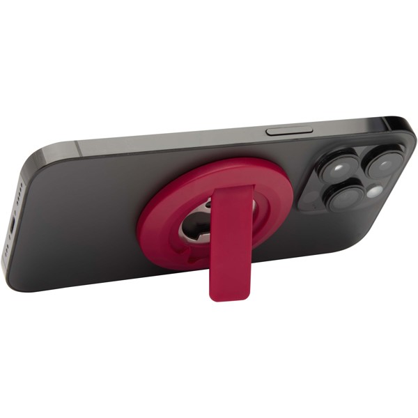 Ain recycled plastic magnetic phone stand with bottle opener - Red