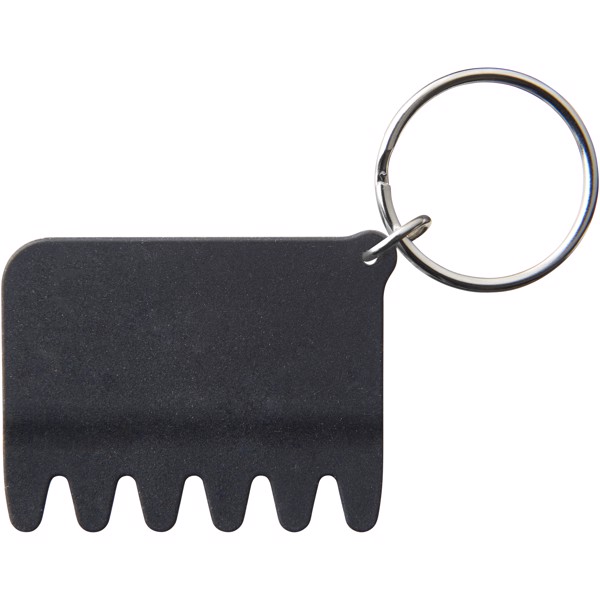 Whisk silicone keyboard brush and keychain - Solid black