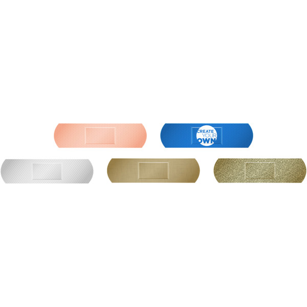 3-pieces plasters with full colour printed mini paper envelope - White