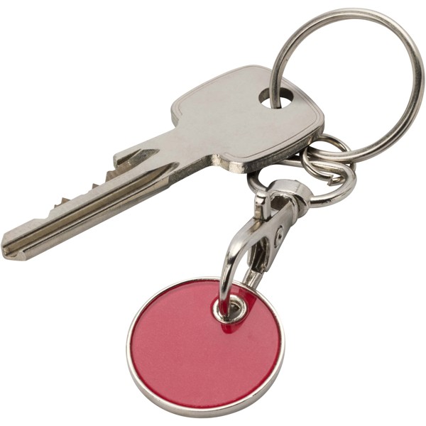 Rory keyring with trolley coin - Red