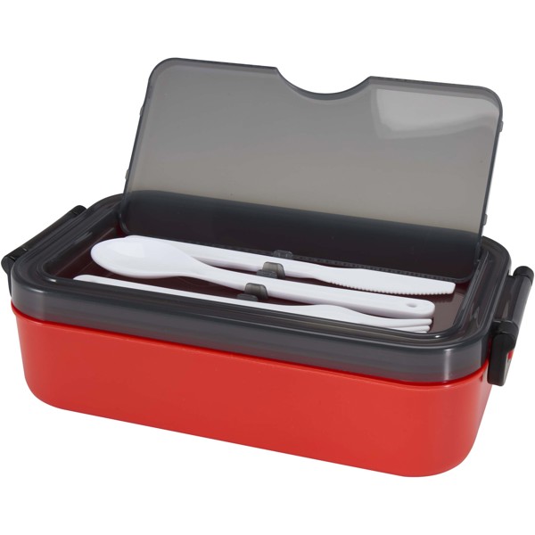 Snappy 1000 ml lunch box and cutlery set - Red