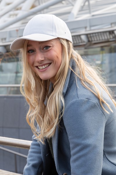 Impact 6 panel 280gr Recycled cotton cap with AWARE™ tracer - White