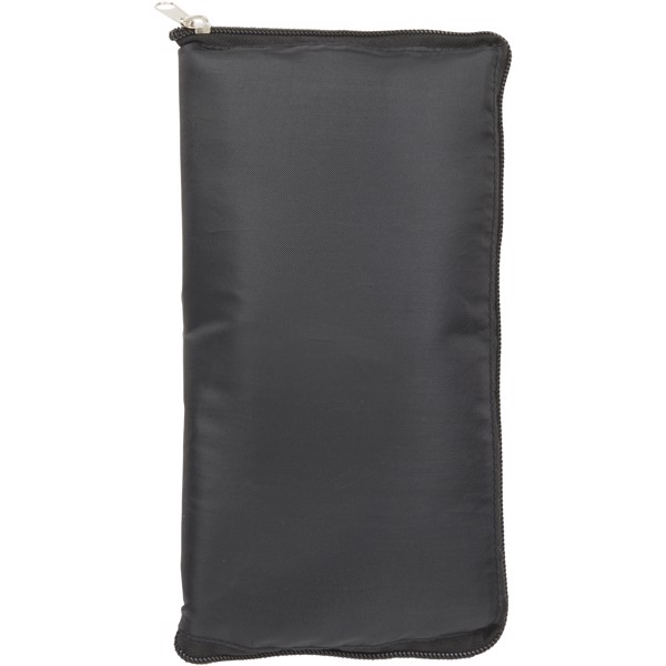 Cool-down zippered foldable cooler tote bag - Solid black
