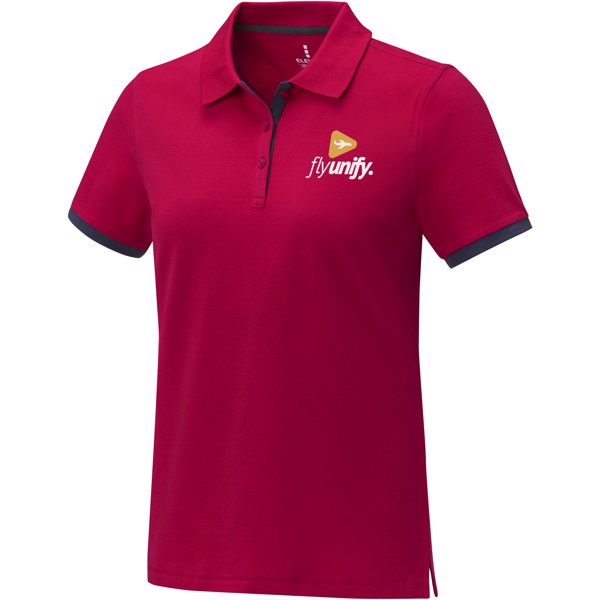 Morgan short sleeve women's duotone polo - Red / XS