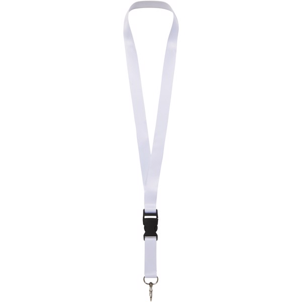 Bucks šňůrka z recyklovaného PET – oboustranná sublimace - Bílá / 10mm