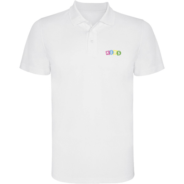 Monzha short sleeve kids sports polo - White / 4
