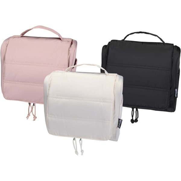Puffer GRS recycled hangable toiletry bag 8L - Black