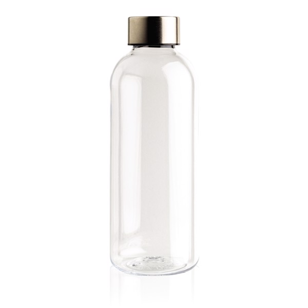 Leakproof water bottle with metallic lid - Transparent