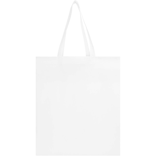 EcoSeal GRS recycled nonwoven gusset tote bag 12L - White