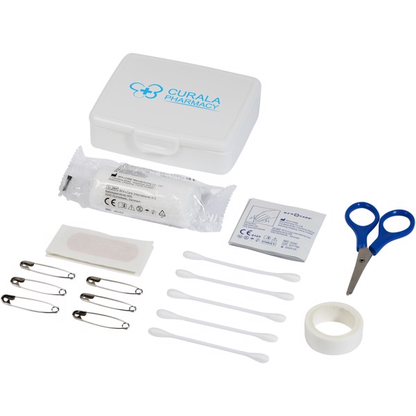 24dílná plastová krabička první pomoci Frederik - Bílá