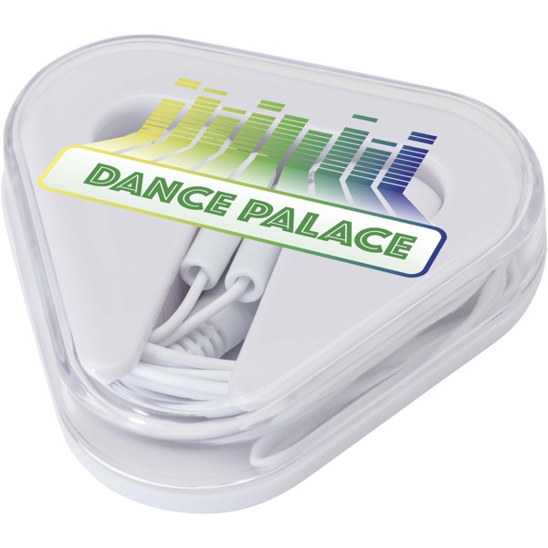 Rebel earbuds with recycled plastic storage box - White