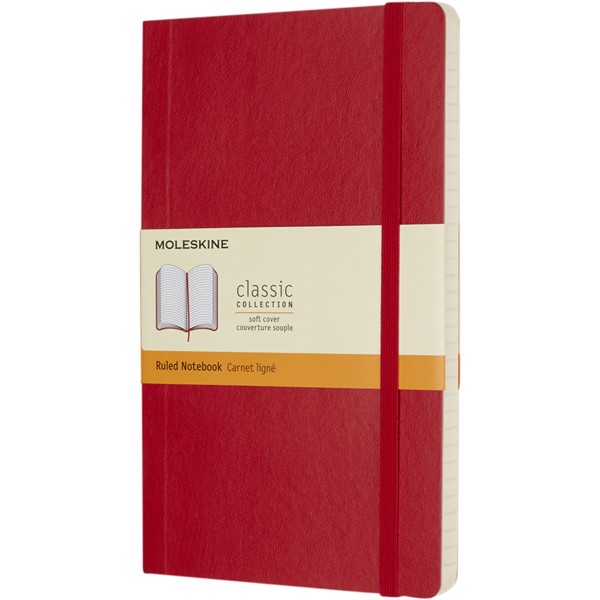 Moleskine Classic L soft cover notebook - ruled - Scarlet Red