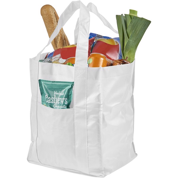Savoy slash pocket laminated non-woven tote bag