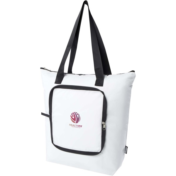 EcoFold RPET foldable tote cooler bag 15L - White