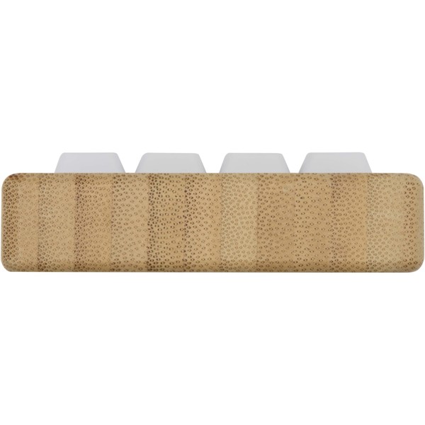 Algol recycled plastic phone stand and fidget toy with bamboo details