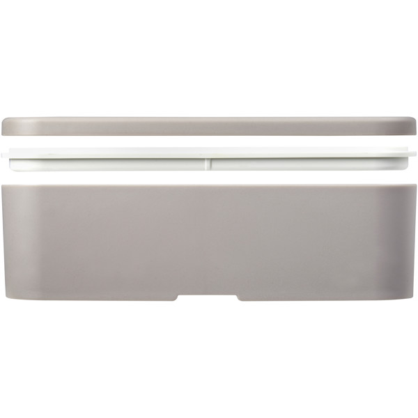 MIYO Renew 700 ml single layer lunch box - Pebble Grey / White