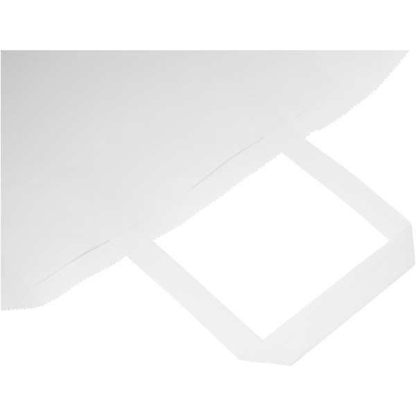Kraft 80-90 g/m2 paper bag with flat handles - 32 x 12 x 40 cm - White