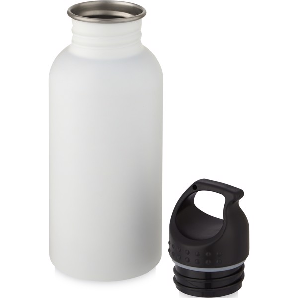 Luca 500 ml stainless steel water bottle - White