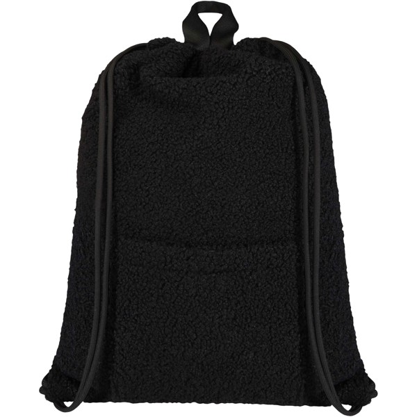 Bear GRS recycled sherpa drawstring backpack 9L - Black