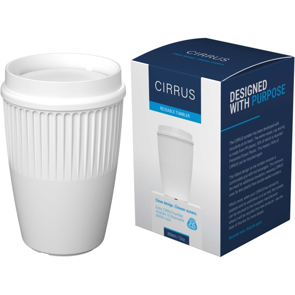 Cirrus POP 350 ml tumbler with 360° lid - White