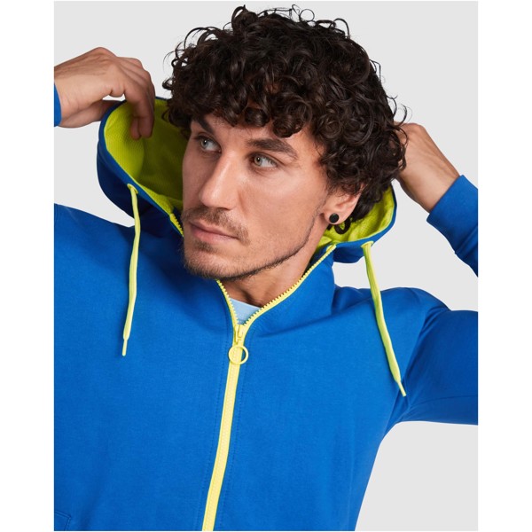 Fuji unisex sweat jacket - Royal Blue / Fluor Yellow / S