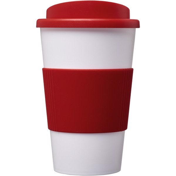 Termo hrnek s rukojetí Americano® 350 ml - Bílá / Červená s efektem námrazy