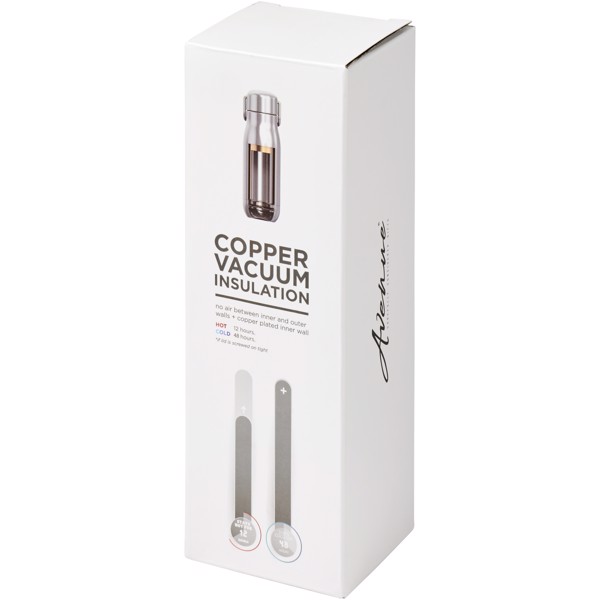 Yuki 350 ml copper vacuum insulated sport bottle - White