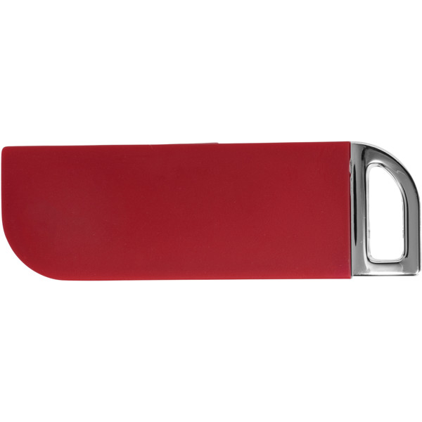 Otočné obdélníkové USB - Červená s efektem námrazy / 2GB
