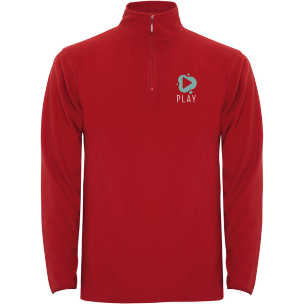 Himalaya men's quarter zip fleece jacket - Red / L