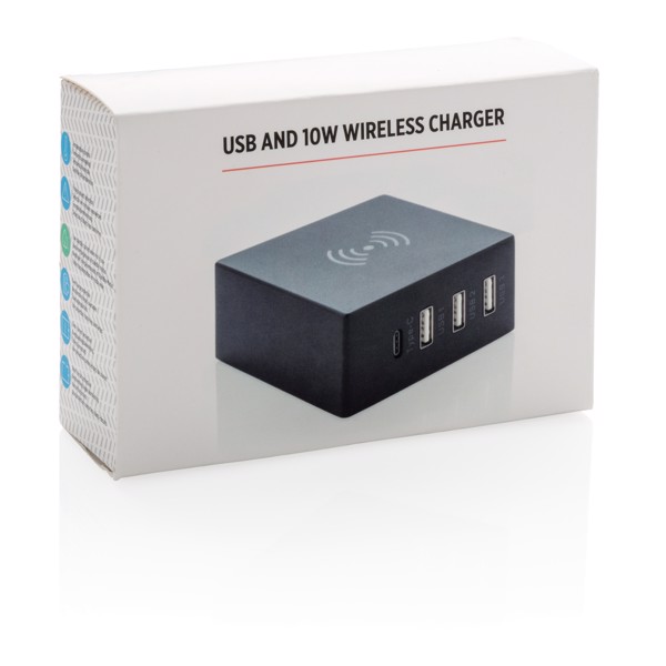 USB and 10W wireless charger