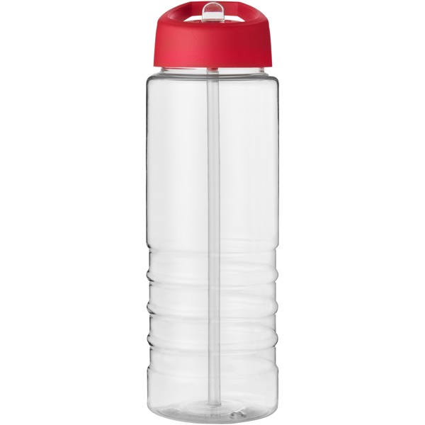 H2O Treble 750 ml sportovní lahev s víčkem s hubičkou - Průhledná / Červená s efektem námrazy