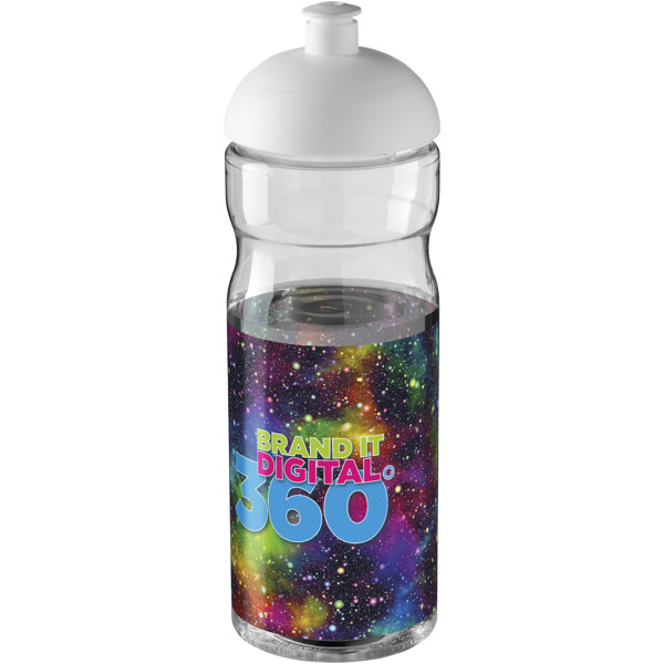 H2O Active® Base Bidón deportivo con Tapa Dome de 650 ml - Transparente / Blanco