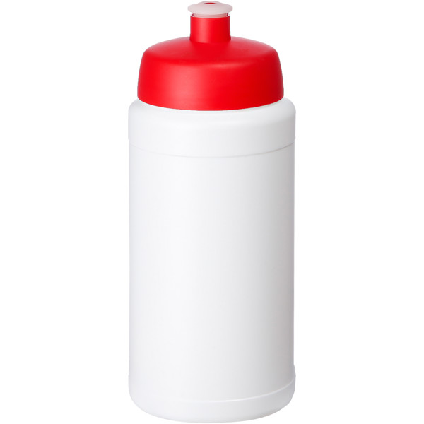 Baseline 500 ml recycled sport bottle - White / Red