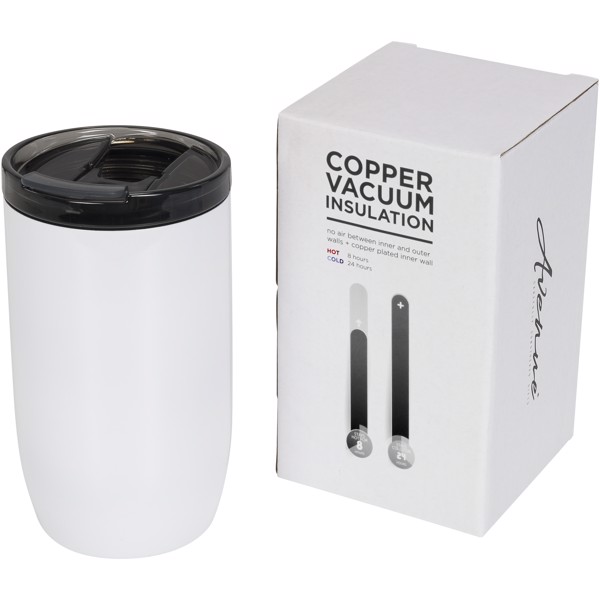Vaso de 380 ml con aislamiento de cobre al vacío "Lagom" - Blanco