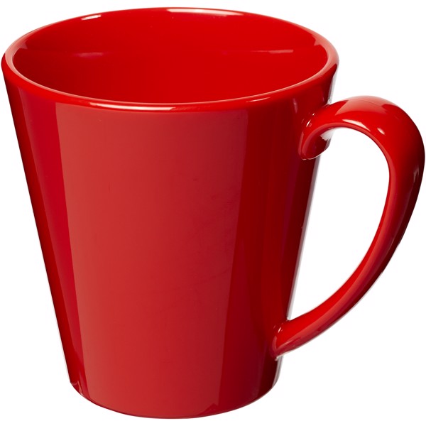 Taza de plástico suprema de 350 ml - Rojo